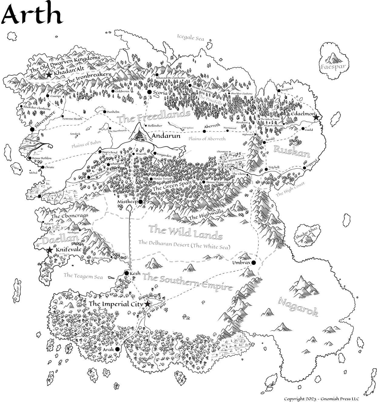 Map of Arth